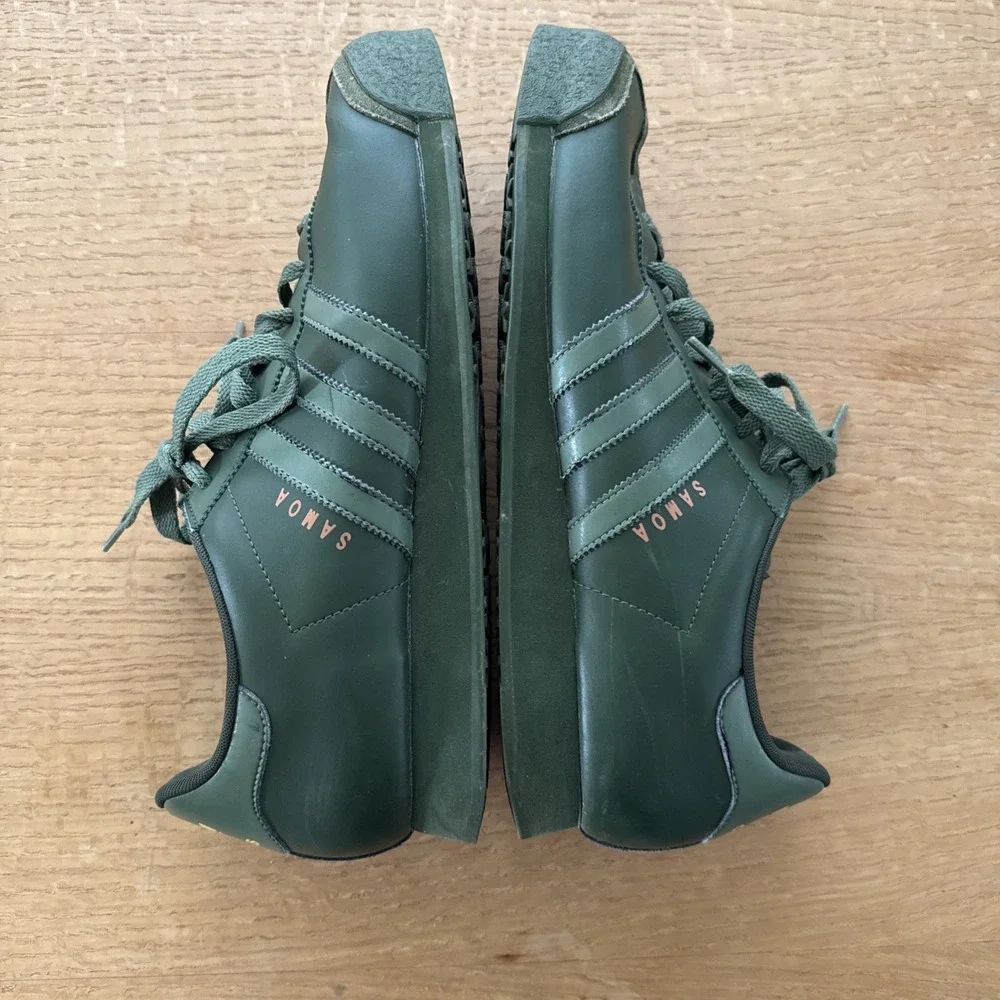 Adidas Samoa Shoes Sneakers Green Suede Size 13